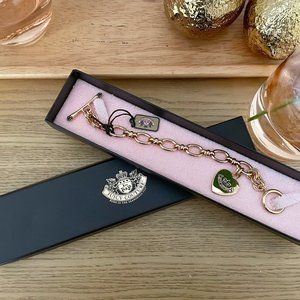 Juicy Couture Chain Charm Bracelet - Gold Tone